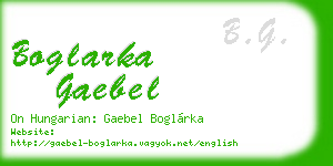 boglarka gaebel business card